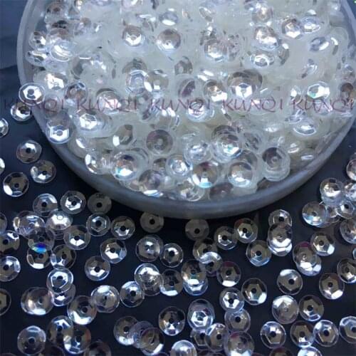 New 30g(5000pcs)/50g 4mm Cup Round Loose Crystal Transparent Sequin Sewing,Wedding Craft,Women DIY Garment Accessories