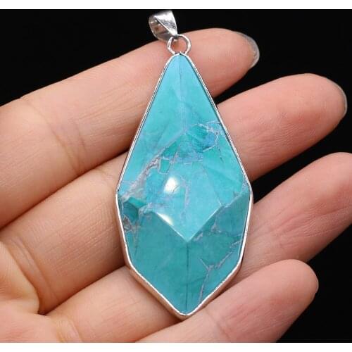 Natural stone pendant semi-precious stones apatite exquisite fashion pendant for jewelry making DIY necklace bracelet accessory