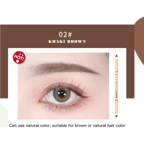 Small Gold Bar Eyes Makeup Double-headed Small Triangle Eyebrow Pencil Wild Mist Eyebrow Waterproof Korean Cosmetics TSLM1