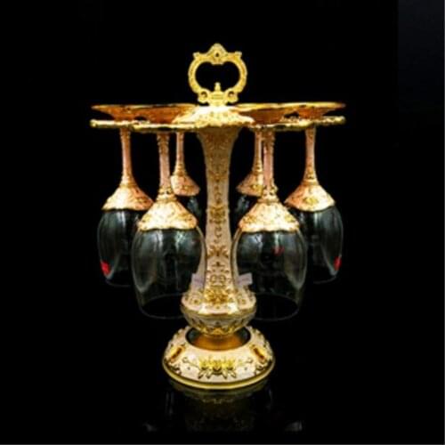 Metal Hanging Wine Rack Wine Cup Holder Fashion Exquisite table decoration 5 color