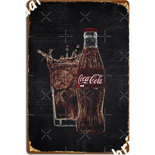 Chalk Colas Poster Metal Plaque Cinema Kitchen Plaques Party Vintage Tin Sign Posters