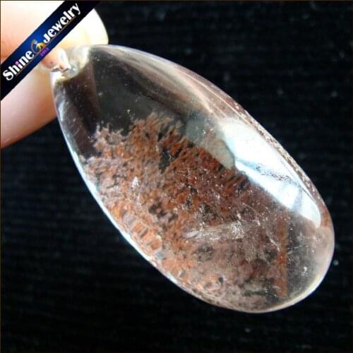 Fashion Crystal Beads Pendant Necklace Natural Ghost Phantom Quartz Stone Necklaces For Men Vintage Colares Femininos IS853