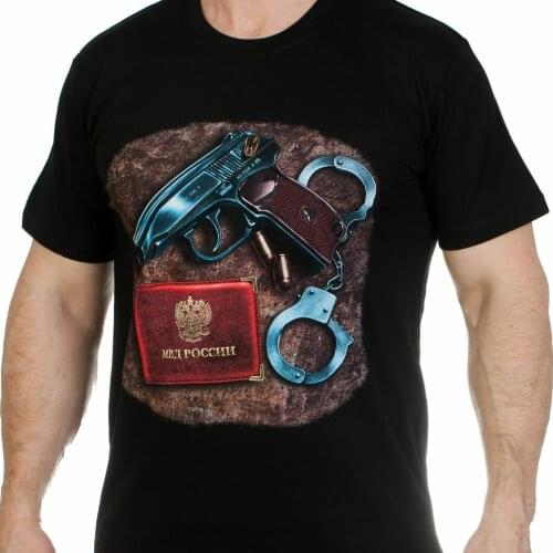 MVD-Russian Police T-Shirt Russia Military Army Cotton O-Neck Short Sleeve Mens T Shirt New Size S-3XL