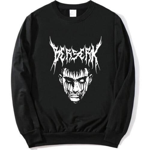 2021 Men Dark Berserk long Sleeve Manga Featured Sportswear Oversize Pattern Print Cotton Casual Hot Sale Cartoon tracksuit Male
