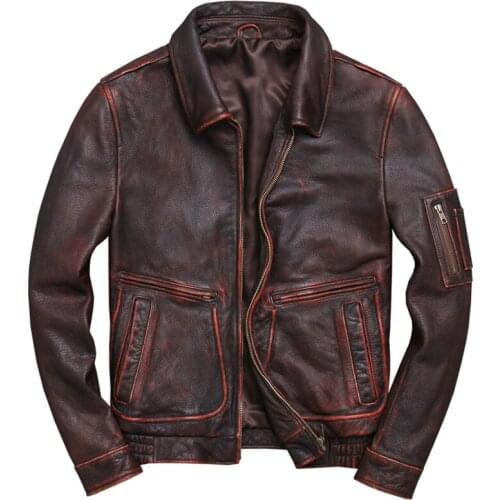 Real Genuine Leather Cowhide Blazer Coats and Jackets Genuine LeatherEuropean Fashion Automotive Suit Coats Mens Plus Size 5XL