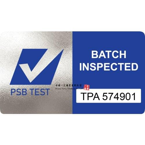 Undefined Label Customized Stickers PSB TEST Sticker Batch Inspected Decal TPA Stickers