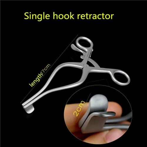 Animal orthopedic instrument medical square single hook retractor non-invasive spine Lamina distraction forcep skin tissue PET