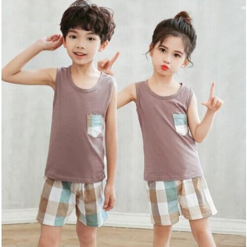 New Girls Summer Short Sleeve Pajamas Pijama infantil Children Clothing Sets Kids Boys Dinosaur Pyjamas Baby 100% Cotton Pijamas