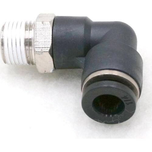 Pneumatic Male Elbow Connector Tube OD 1/4" X NPT 1/8" Push In Fitting