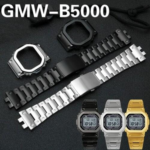 Gmwb5000 Straps GMW-B5000 Bezel Watch Band Strap B5000 MOD Metal Stainless Steel Watchband Case Frame Bracelet Repair Tools