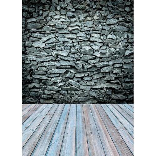 Retro Irregular Brick Wall Wooden Floor Photographic Backdrops Vinyl Backround for Children Baby Pet Toy Fond Photo Photoshoot