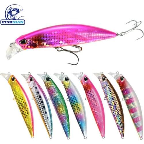 FISHSIAN Minnow Fishing Lure Bait 30g/10.2cm Mino Tackle Pesca Saltwater Lures Articulos De Pesca Isca Artificial Fake Fish