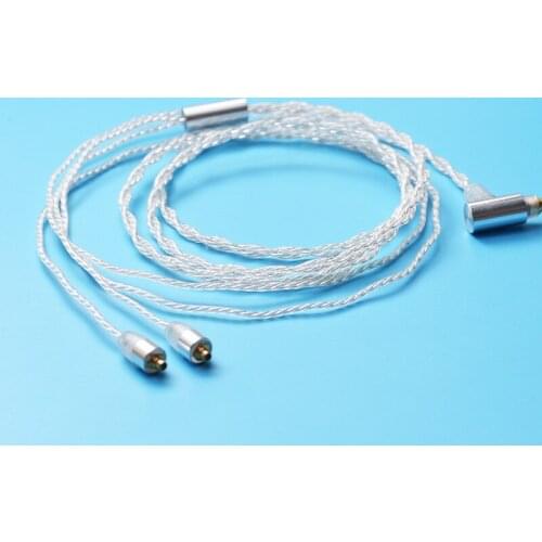 Mmcx pluggable cable diy earphone wire with mmcx 1pcs white/black