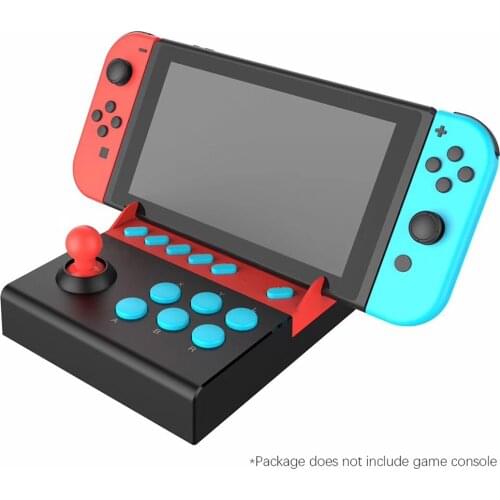 Single Rocker Control Games Joystick with 8 Tubro Action Buttons Adapter Arcade USB Game Handle for NS Switch Game Console