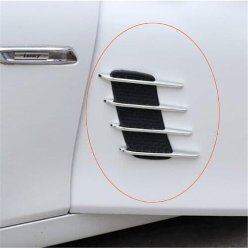 Fashion Car Styling Simulation Shark Gills Outlet Stickers Vent False Air Outlet Side Hood Bonnet Trim Decorative Sticker