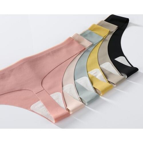 Women Sexy Thongs Lingerie Low-waist Panties Seamless Comfortable Solid Color Underwear Female G String Intimates Lingerie