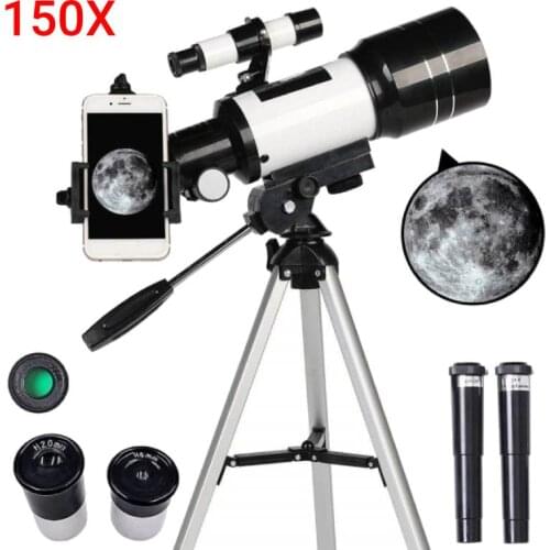 40X60 HD Professional Astronomical Night Vision Telescope Monocular Bracket 150X Outdoor Travel Scope with Tripod Phone Clip