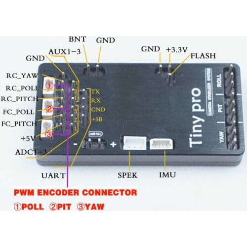 TinyPro 3 Axis gimbal controller BGC 32bit mini BGC Alexmos BaseCam Electronics Simple with encoders and 20608 IMU sensor