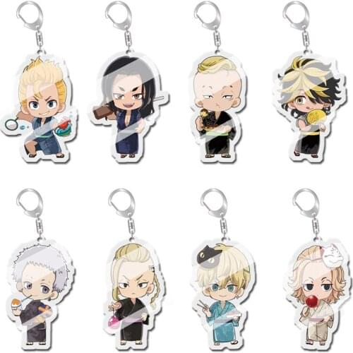 Tokyo Revengers Anime Keychain Manjiro Ken Takemichi Hinata Atsushi Chibi Kawaii Bag Pendant Fans Collection Props