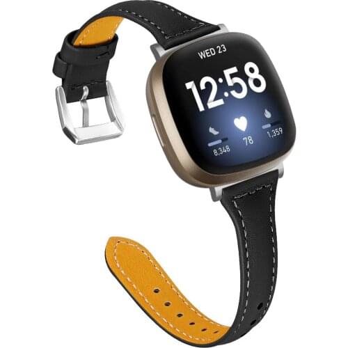 Slim Genuine Leather Band For Fitbit Sense/Versa 3 Strap Women Watchbands For Versa 3 Smartwatch Accessories