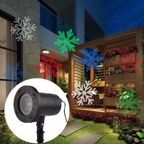 Waterproof Christmas Laser Projector Lamp Snowflake LED Xmas/New Year Party Projector Light Outdoor Garden Lamp Projection