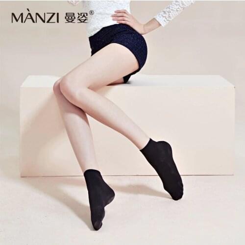 MZ32011 MANZI womens 100D velvet short socks more soft and breathable fashion and practical 12pairs/Lot
