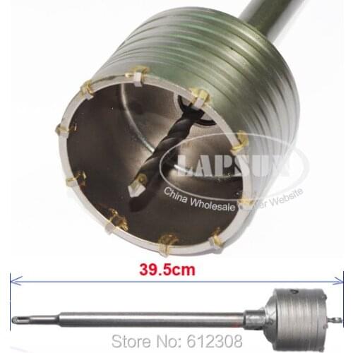 1pc 115mm Wall Impact Drill Bit Tool Kit Set Hole Saw Gun Cutter + SDS Plus Hummer Drill Shaft For Wall Masonry Brick Stone