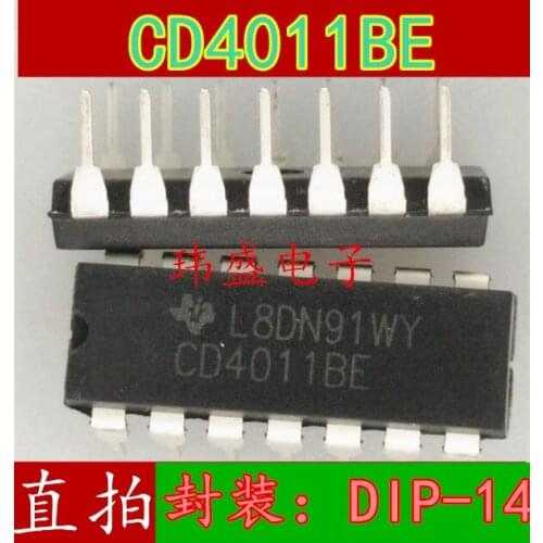 10pcs CD4011 CD4011BE DIP14