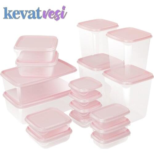 17 Pcs/set Transparent Kitchen Storage Container Box Food Container Refrigerator Organizer Snacks Nuts Fruits Storage Box Jars