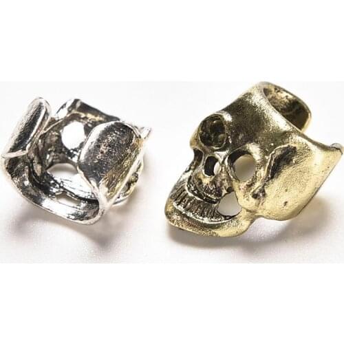 2018 Hot Creative European And America Retro Brincos Punk Skull Bones Earrings Ear Cuff For Women And Men Skull Head Earings