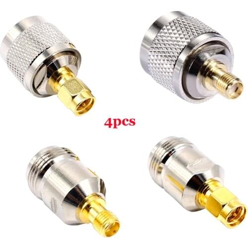 4pcs/set N to SMA adapter N male to SMA male Plug female Jack RF connector 4 type Test converter fast ship