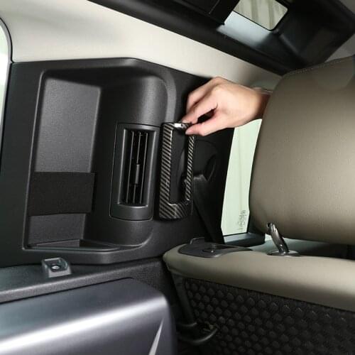 Car Accessories For Land Rover Defender 110 2020 Carbon Fiber C-pillar Air Conditioning Air Outlet Frame Sticker Trim Car Goods
