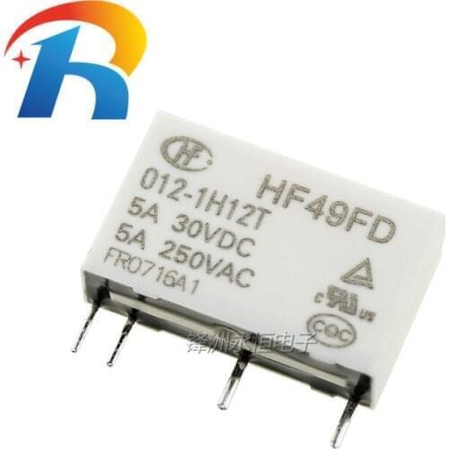 Free shipping 20pcs/lot NEW Relay HF49FD-005-1H11T HF49FD-012-1H11T HF49FD-024-1H11T 4PIN 5A 5VDC 12VDC 24VDC