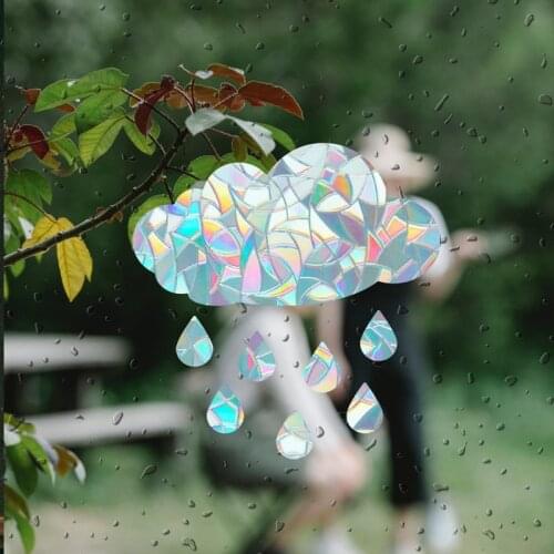 Decorative Sticker Rainbow Window Film Suncatcher Reflective Sticker Rainbow Maker Self-Adhesive Film Home Window Decor