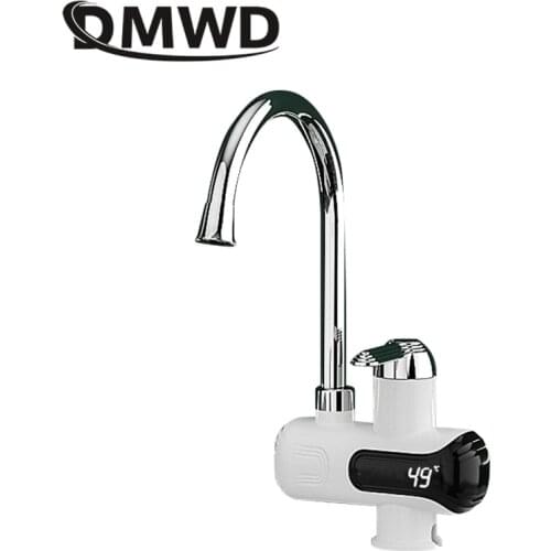 DMWD 3000W Kitchen Faucet Electric Water Heater Tap Instant Tankless Hot Water Faucet Heating Tap Bathroom Digital Display 220V