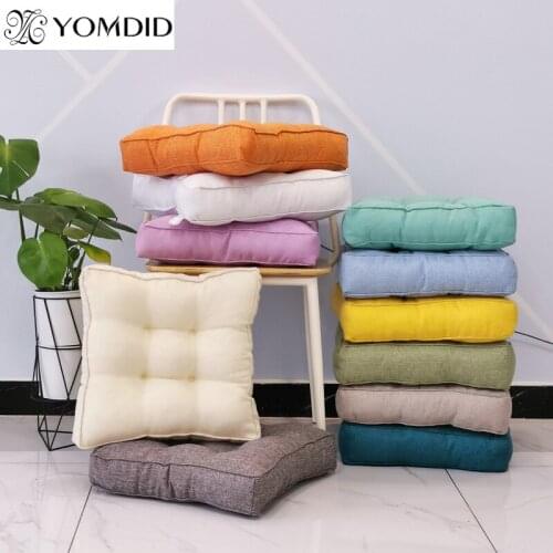 Home Chair Seat Cushion Chair Back Seat Pad Throw Pillow Floor Linen Cushion Decorative Sofa Pillow Office Breathable Comfort