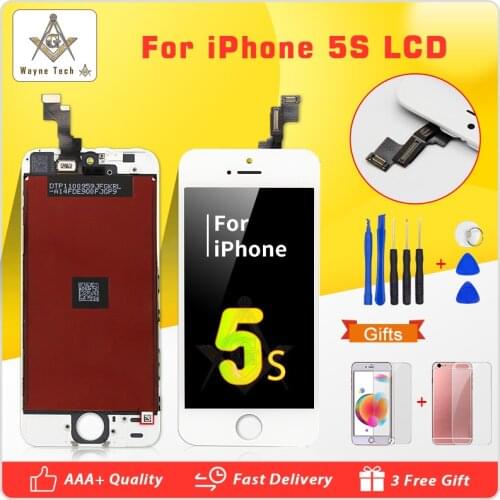 AAA Quality For Tianma Quality No Dead Pixel LCD For iPhone 5s LCD Display With Touch Screen Replacement Digitizer With Gifts