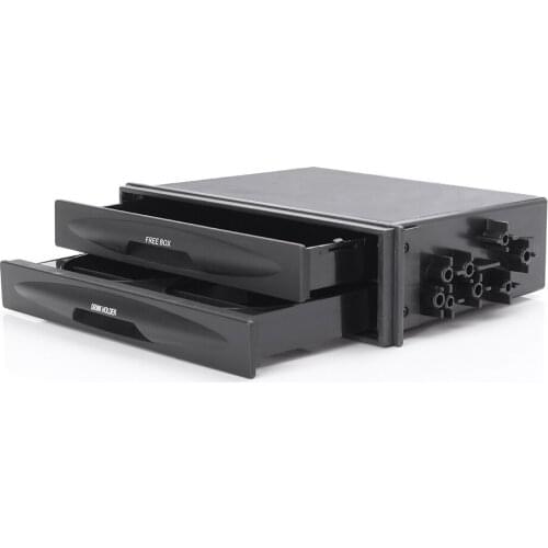 Car Double Din Radio Pocket Kit w/ Drink-Cup Holder Storage Box For The Host Spare Position Size Of 173 * 48mm