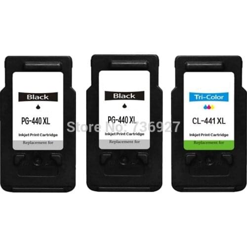 3pk Compatible ink Cartridge PG440 CL441 PG-440 CL-441 For Canon PIXMA MG3140 MG3240 MX394 MX434 MX454 inkjet printer
