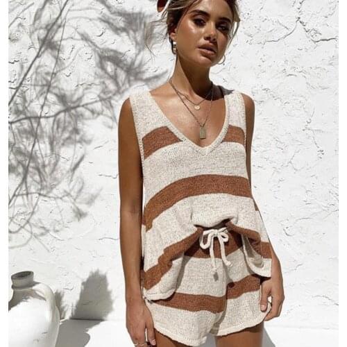 Autumn Casual Two Piece Set 2020 V-Neck Top and Lace Up Pant Tracksuit Women Sets High Quality Sweater 2 Piece Set Women