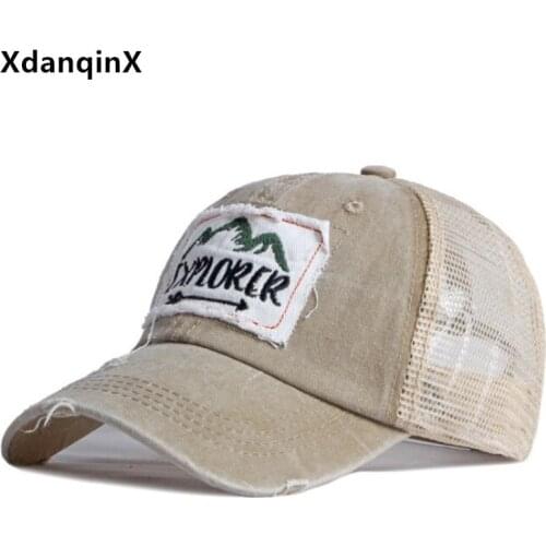 Summer Mesh Hat Hollow Breathable Baseball Caps For Men Women Snapback Cap Adjustable Size Couple Sports Cap Letter Tongue Cap
