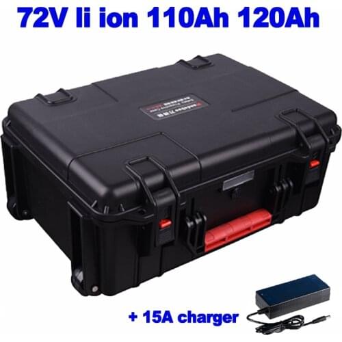 72V 110Ah 120Ah lithium li ion polymer battery pack for Golf cart Rickshaw tricycle AGV food truck street sweeper + 15A charger