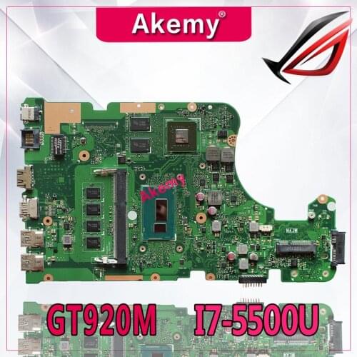 Akemy X555LD Laptop motherboard For Asus X555LD X555LDB X555LA X555LB X555L X555 Test original mianboard 4G-RAM I7-5500U