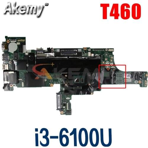 Laptop motherboard For LENOVO Thinkpad T460 Core i3-6100U SR2EU 01AW322 NM-A581 Mainboard Tested 100