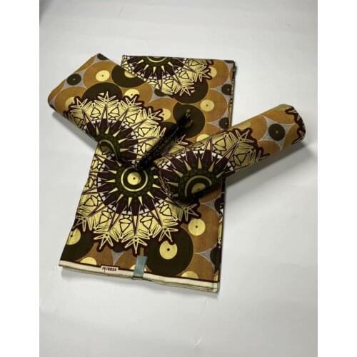 Fashion Veritable Golden Wax Fabric Cotton Material High Quality African Tissu Print Ankara Wax 6yards1-35