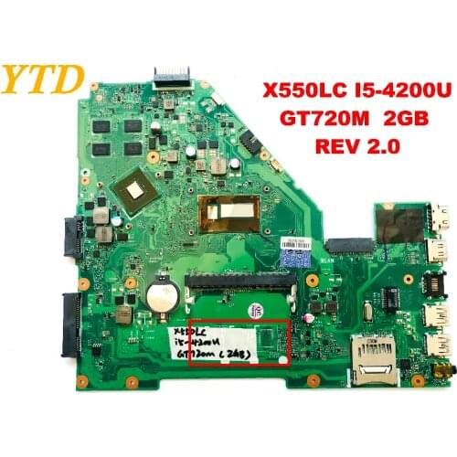 Original for ASUS X550LC laptop motherboard X550LC I5-4200U GT720M 2GB REV 2.0 tested good free shipping