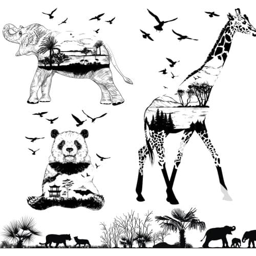 Alpaca / Elephant / Panda Animals Transparent Clear Stamps For DIY Scrapbooking/Card Making Stamps Fun Decoration Supplies