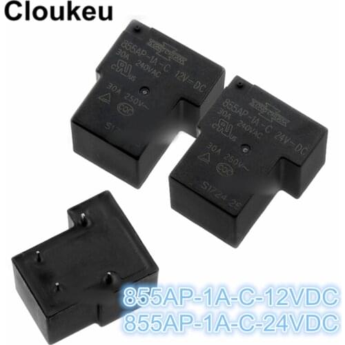 50Pcs Relay DIP4 855AP-1A-C- 12VDC 24VDC 30A T90 G8P-1A4P