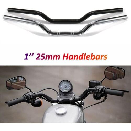 Handlebar 25mm Motorbike Handle Bar for Bobber Cruiser Sportster XL883 1200 Fatboy FLHR FLTR Vulcan Boulevard C50 Steering Wheel