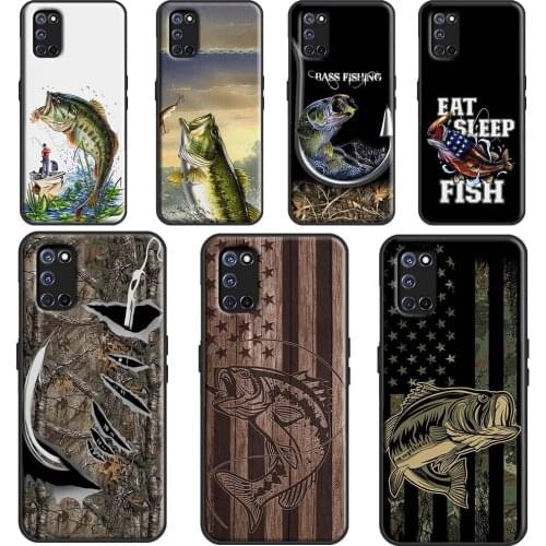 Largemouth Fishing Fish Hunting Hook For OPPO A15 A3S A5S A52 A72 A92 A83 A91 A93 F5 Reno2 Z A31 A53 A5 A9 2020 A1K Phone Case